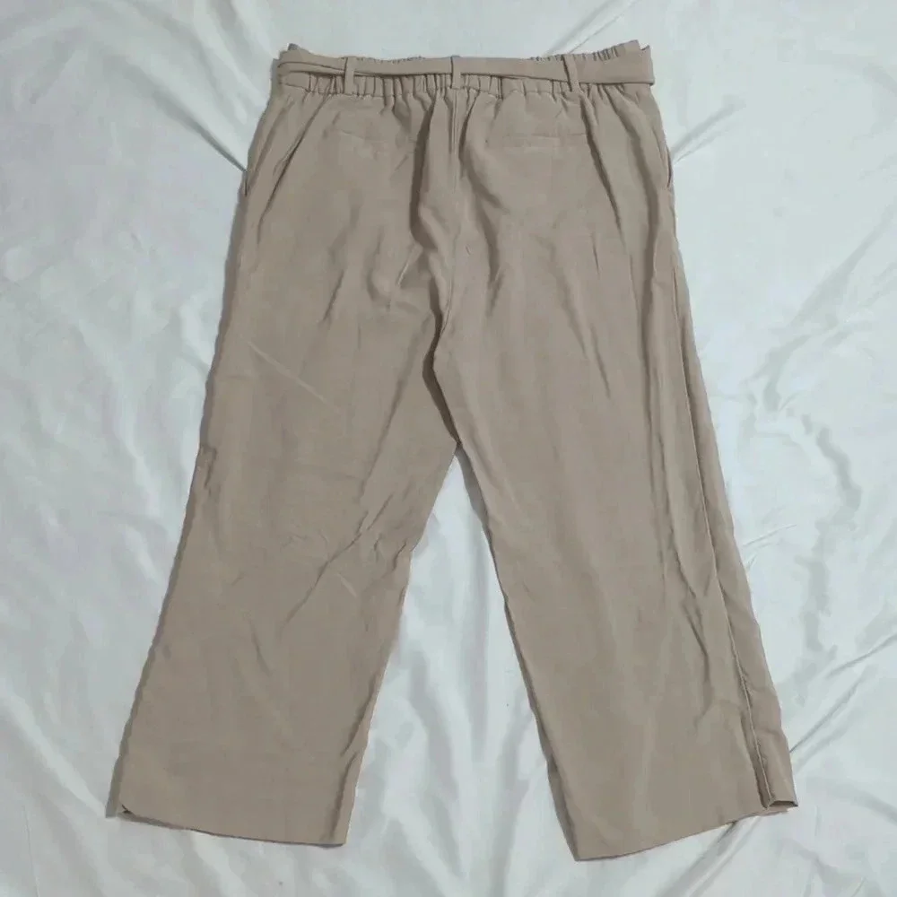 LOFT Petites Belted Gaucho Pants, Color Tan Size LP